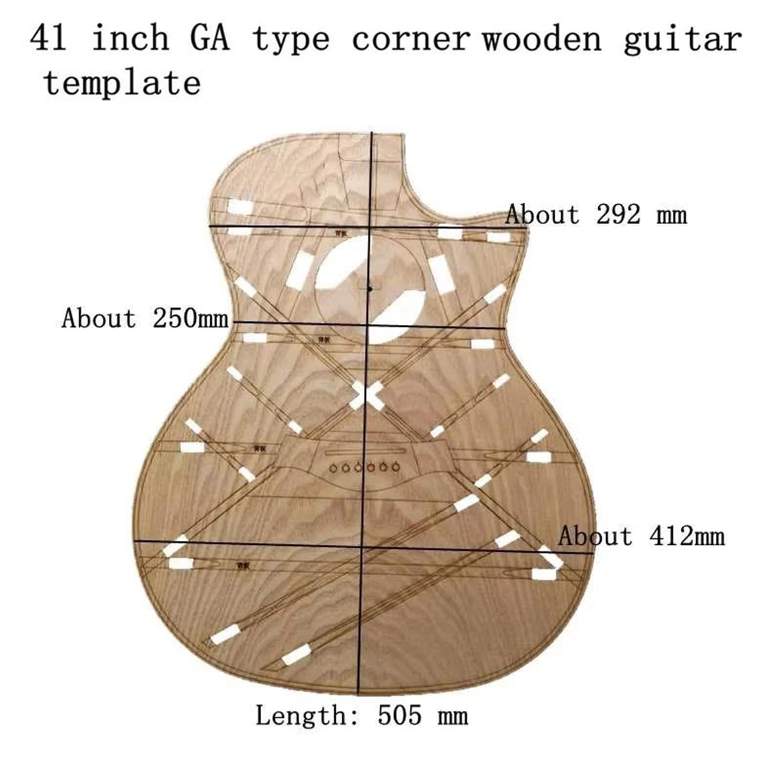 Zestaw Narzędzi Gitary Szablon Drewnianego Korpusu Ze Schematem Struktury Położenia Wiązki Dźwięku Dla Gitar Akustycznych(41GAC)