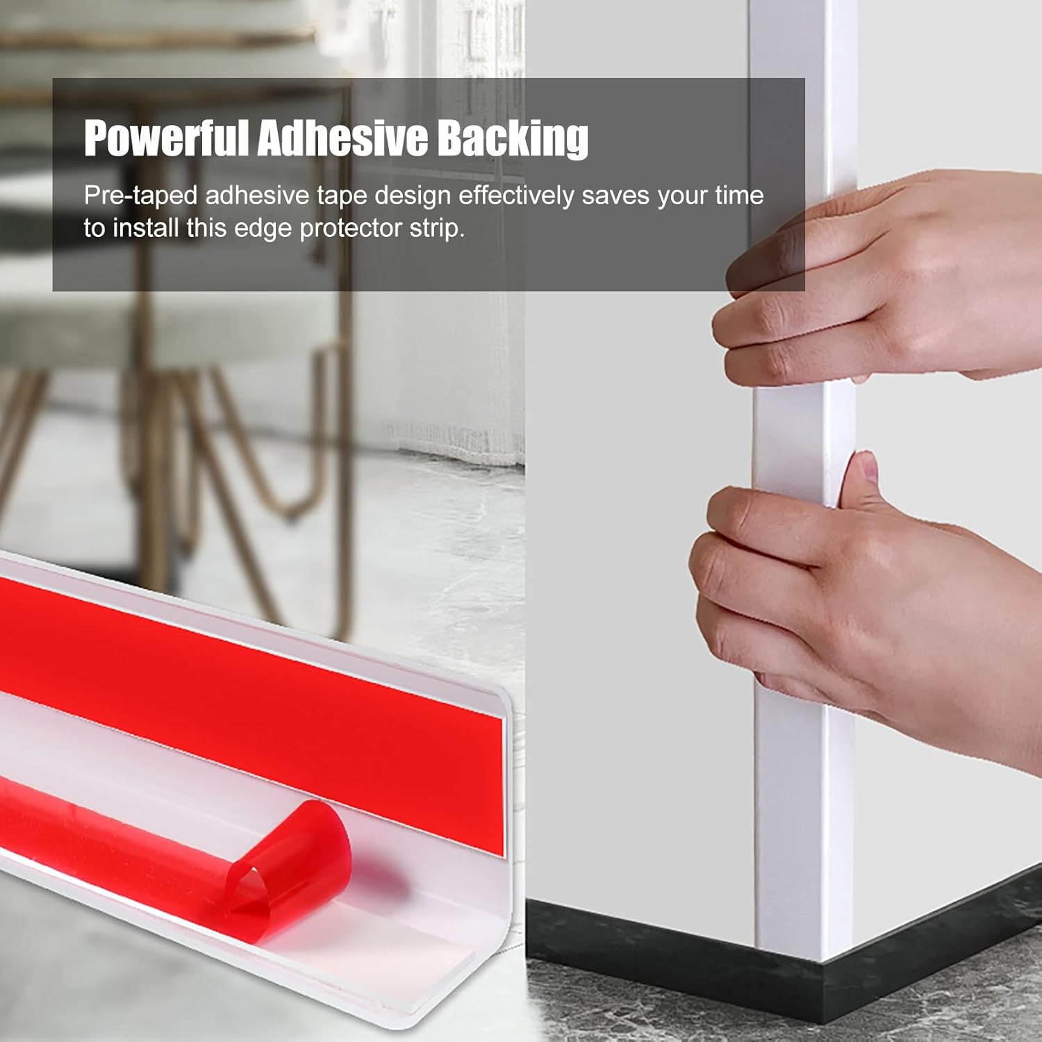 Home Narrow Wall Corner Guard Protector Molding 1 Inch Wide, Self Adhesive White Beige Thicken Plastic 89 Degree Angle Trim, Heavy Duty Walls Corner Shield Cover ( Color : White , Size : 90cm/35.4in )