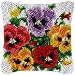 Kit Ganchillo Principiantes,Kits De Cojines Con Gancho De Lengüeta, Bricolaje, Funda De Almohada, Manualidades, Patrón De Flores De Peonía Multicolor, Kits De Bordado De Lienzo Impreso, 17 X 17 P