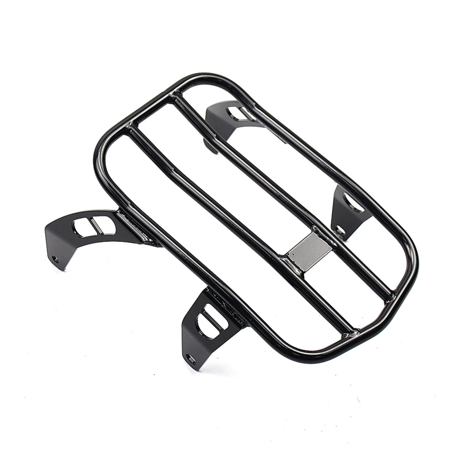 Stahl Kotflügel hinten Bolt auf Solo Gepäckträger für In-di-an Scout Bobber 2018-2019 2020 2021Motorrad-Zubehör Bright Black Motorrad Gepäckträger (Color : Schwarz)