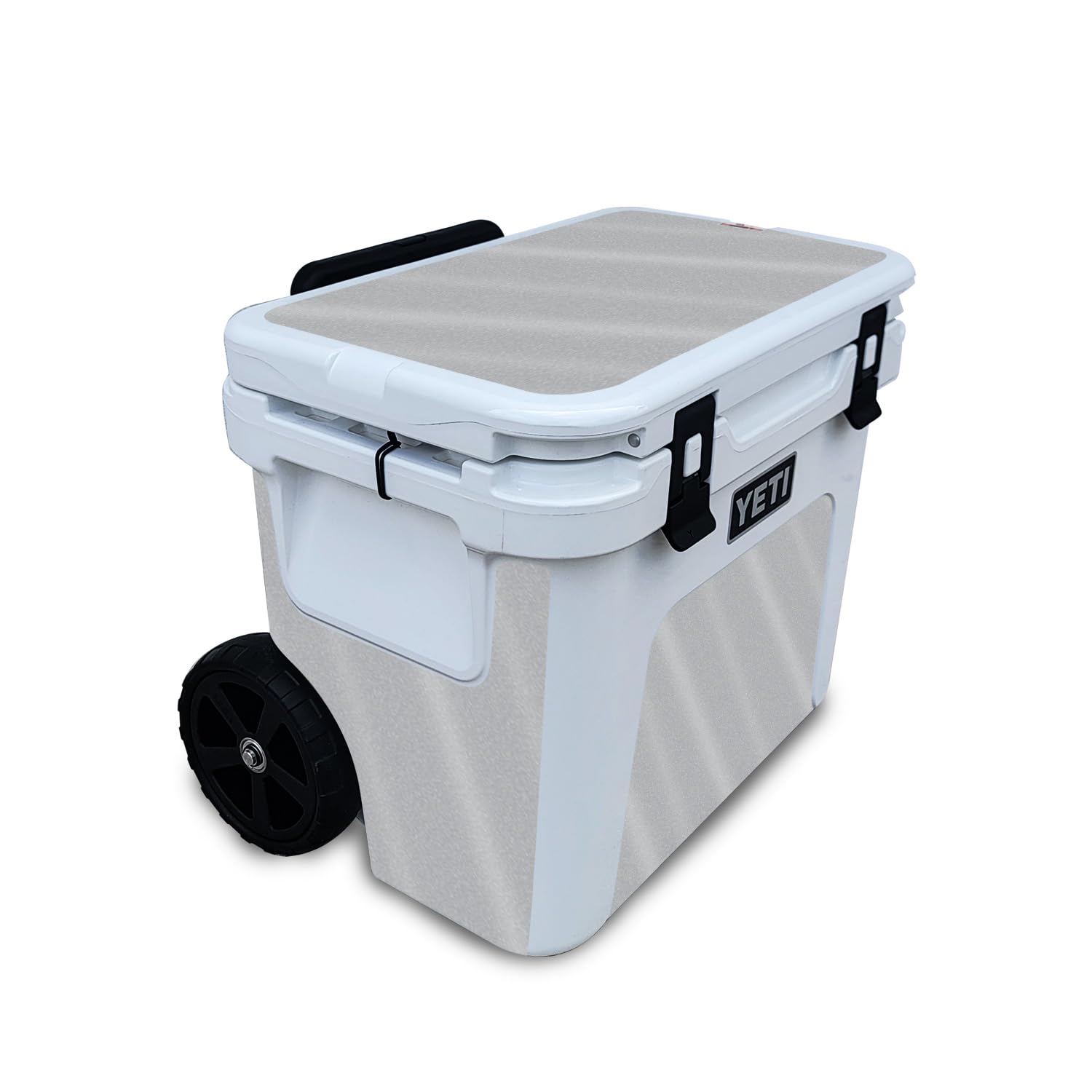 Glossy Glitter Skin Compatible with Yeti Roadie 32 Wheeled Cooler - Solid Gray - Premium 3M Vinyl Protective Wrap Decal Cover - Easy to Apply | Crafted in The USA by MightySkins