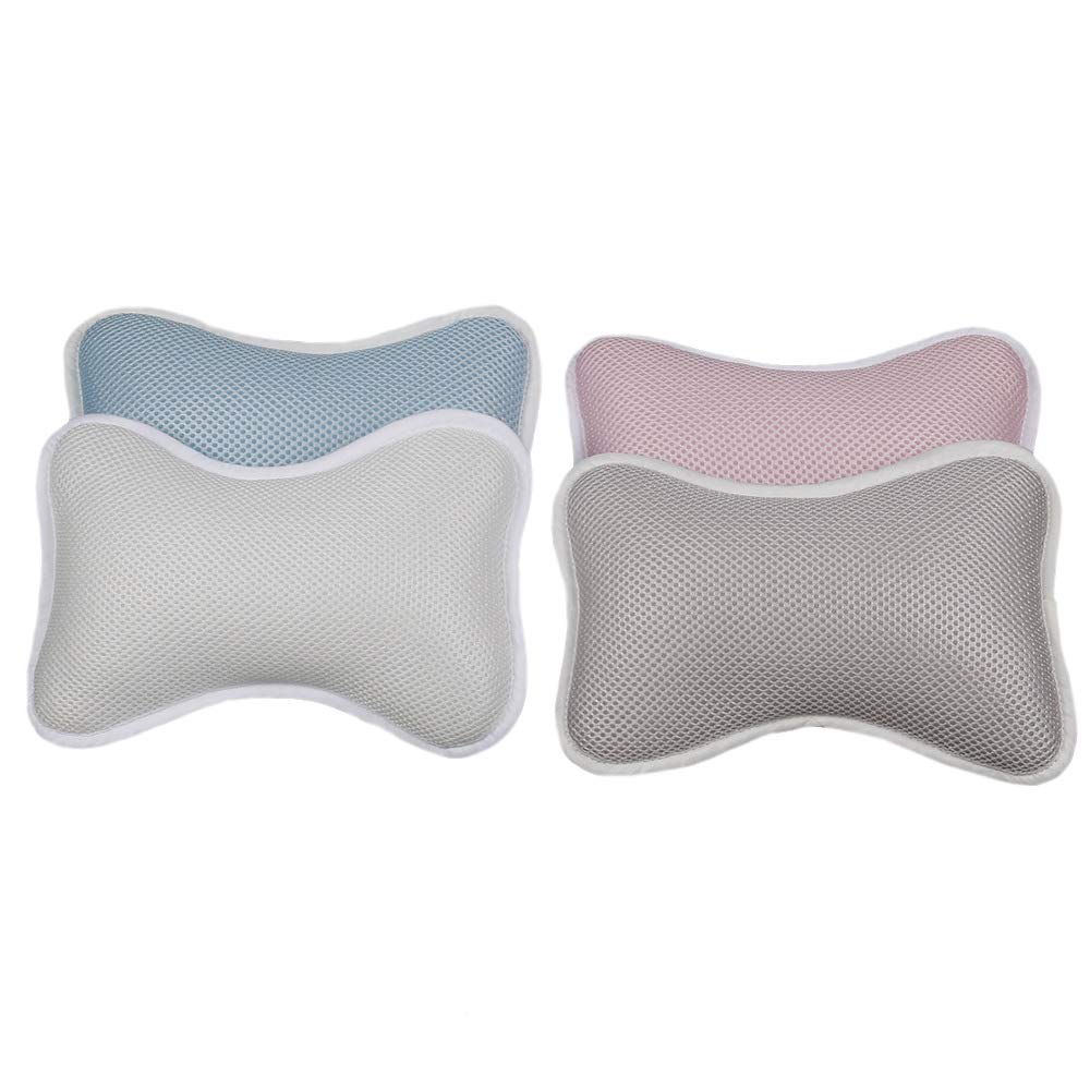 Almohada de baño de SPA de Malla 3D, Almohada de bañera con 2 ventosas, Suave y cómoda, reposacabezas de Cuello y Hombros, for Todas Las bañeras, jacuzzis, jacuzzi/113 (Color : White)