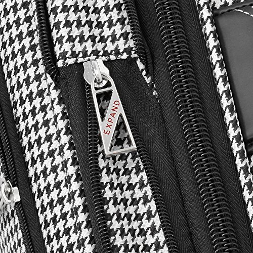 London fog luggage black and white houndstooth Clearance