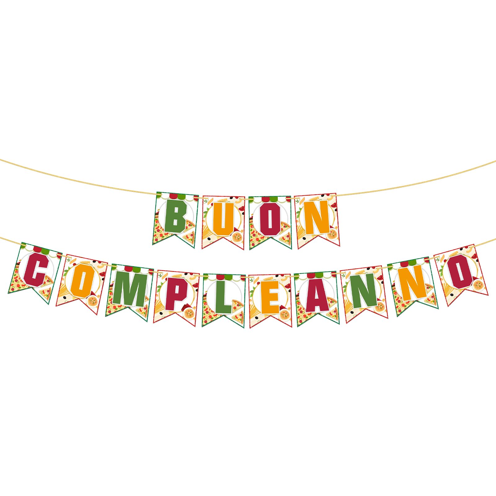Buon Compleanno Banner Baby Shower Happy Birthday Italian Birthday Party Decoration Supplies Compleanno Print Bunting Banner