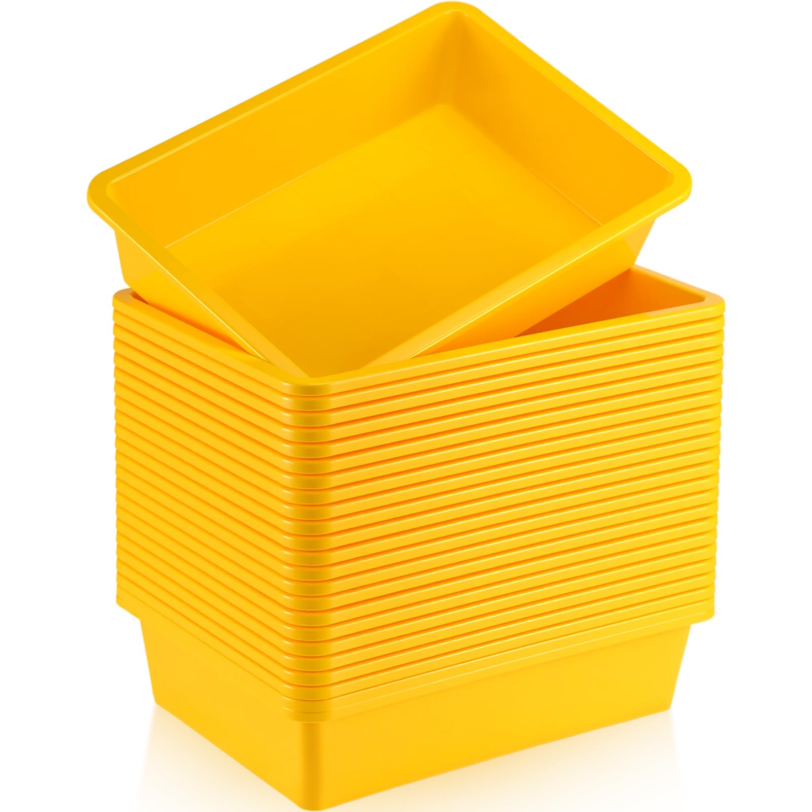 Photo 1 of Sintuff 24 Pcs Stackable Paper Trays, Letter Size, Yellow