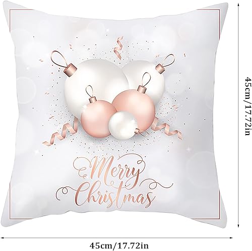 Miniatura 7 de Wtosuhe Juego de 4 fundas de almohada navideñas de 18 x 18 pulgadas, fundas de almohada decorativas de Navidad de granja, decoración del hogar para