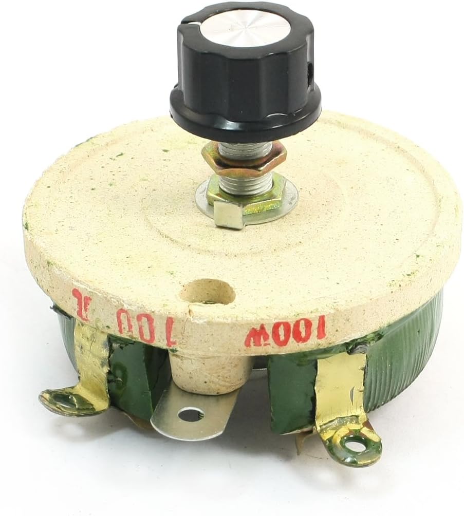 100W 100 Ohm Ceramic Wirewound Potentiometer Rotary Resistor Rheostat