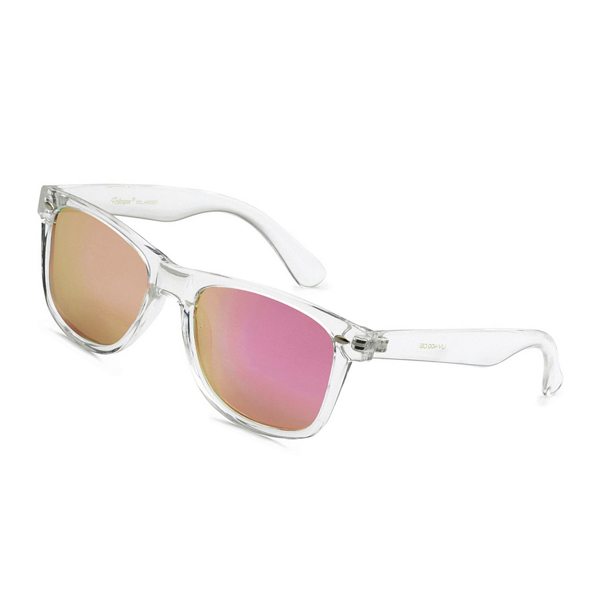 Polarspex Gafas de sol para hombre – Gafas de sol retro para hombre, gafas de sol polarizadas para mujer, tonos frescos para conducir, pesca, cristal, cuarzo rosa, talla única