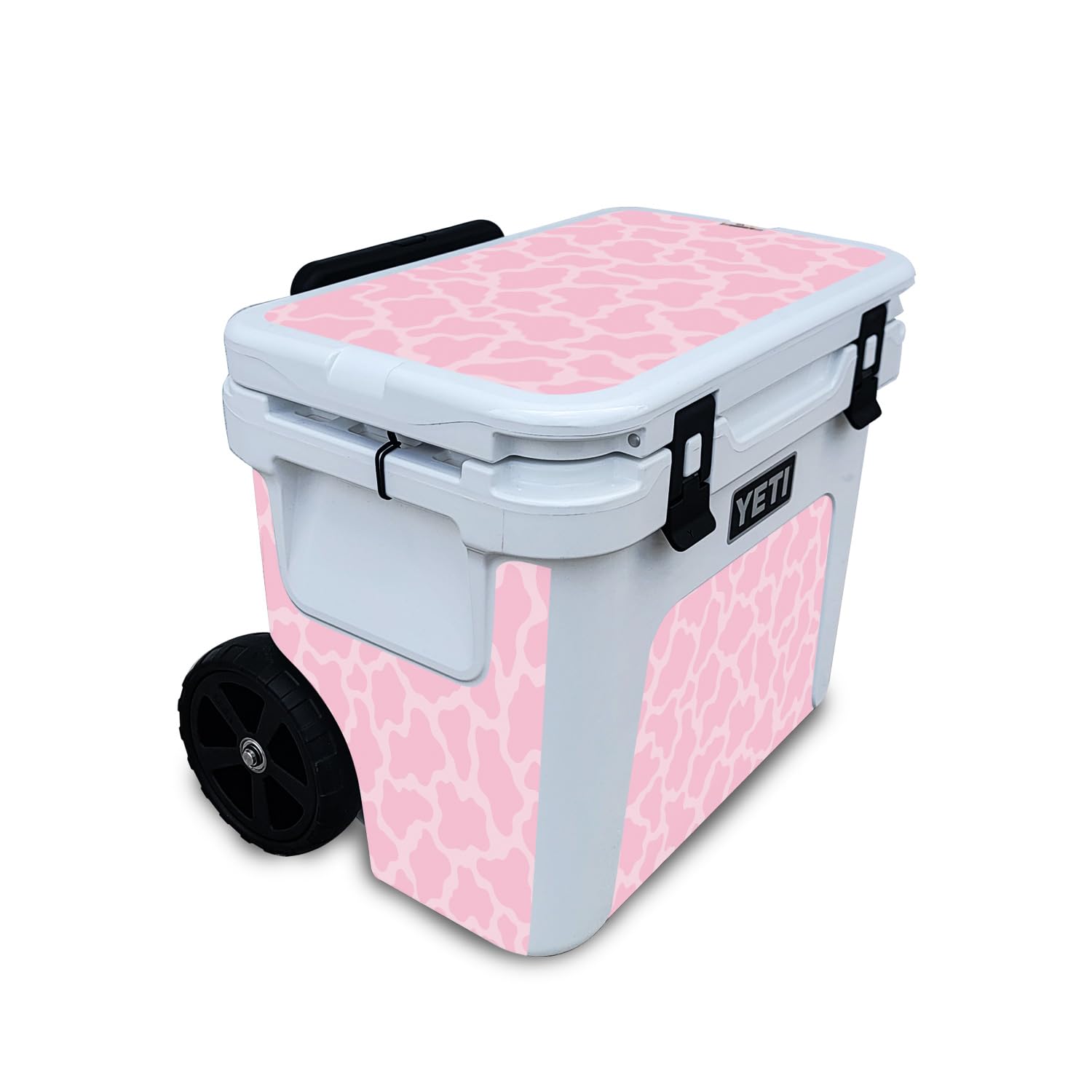 Skin Compatible with Yeti Roadie 32 Wheeled Cooler - Pink Giraffe - Premium 3M Vinyl Protective Wrap Decal Cover - Easy to Apply | Crafted in The USA by MightySkins