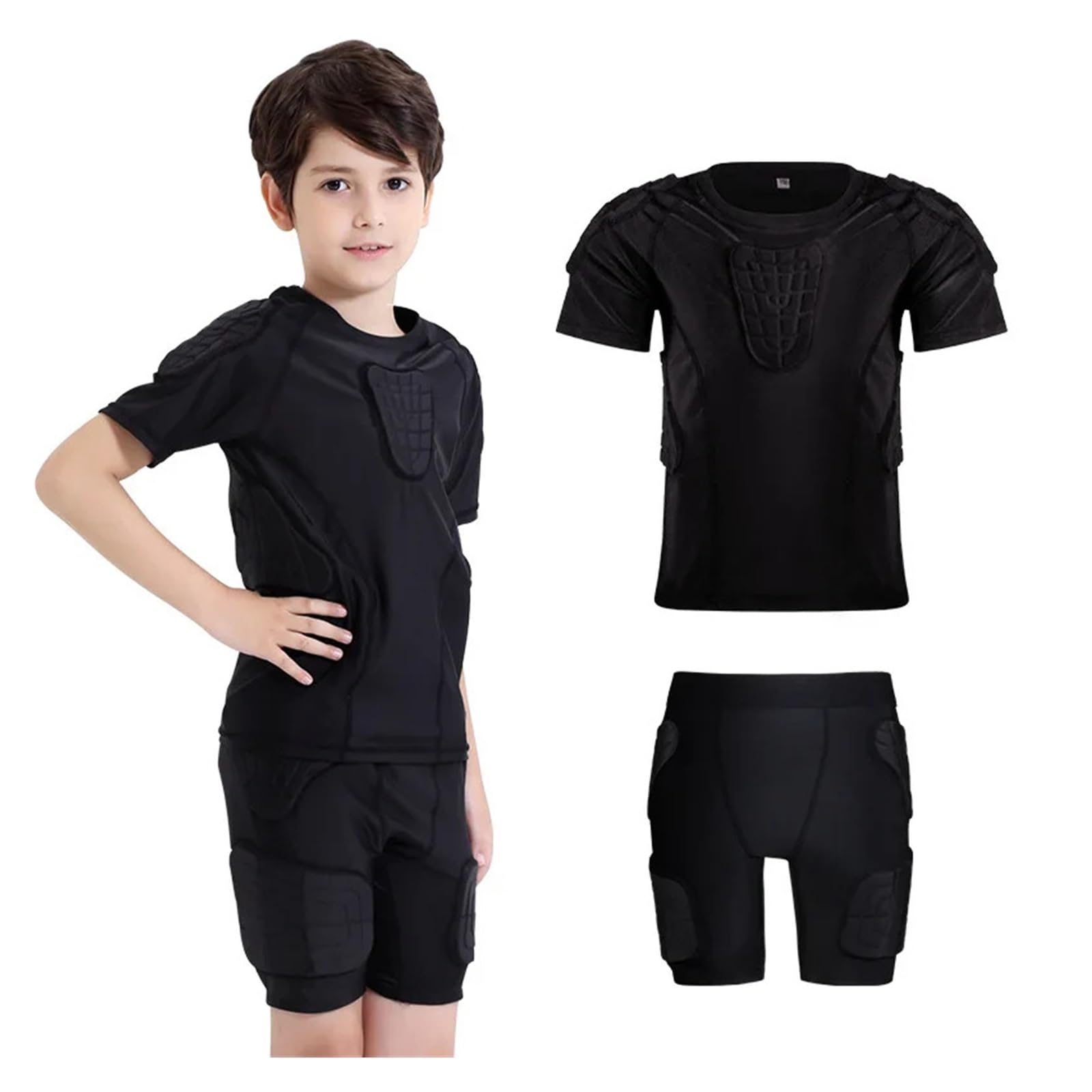 Camiseta de fútbol Acolchada Camisetas Acolchadas de Rugby for Portero fútbol, ​​Camisetas, ​​Ropa Deportiva Entrenamiento con Esponja for, Ropa Protectora