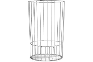 HUBERT Round Chrome Wire Basket - 12"Dia x 19"H