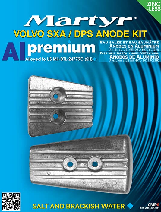 Boot & Motor Juego de ánodos de aluminio para Volvo Penta SX-A/DPS.