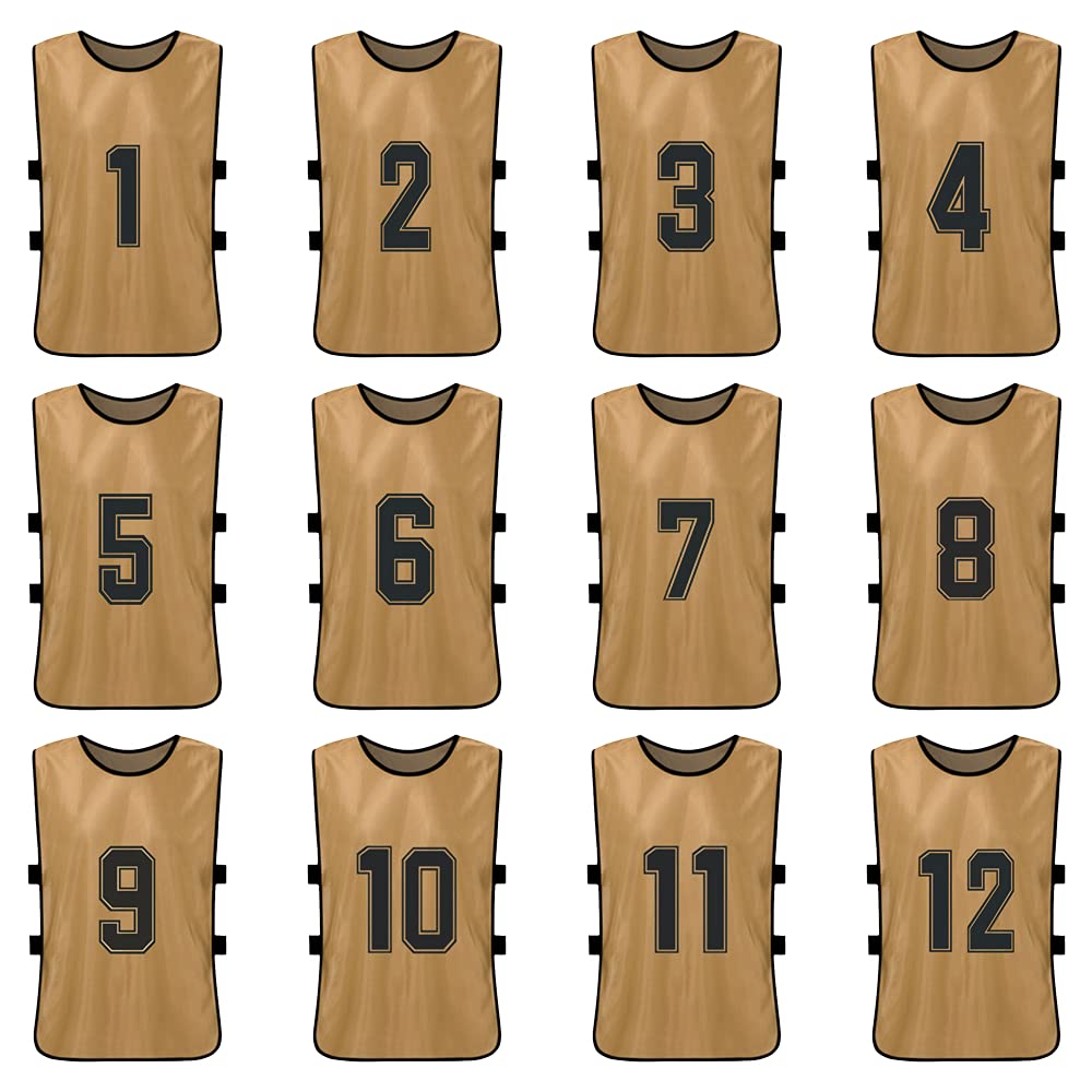 Lot De 12 Pinnies Football Adulte - 2 Couleurs - Séchage Rapide - Entraînement Équipe - Taille S/M