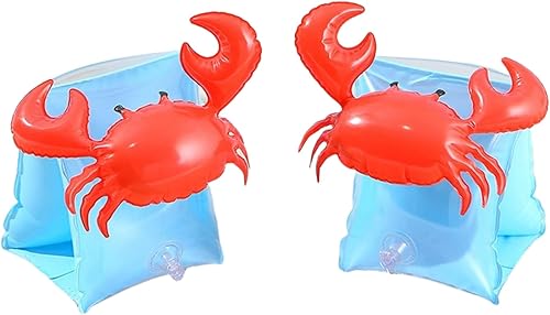 Paquete de 2 flotadores de brazo para niños, lindos flotadores inflables de dibujos animados para brazo de piscina, anillos de natación, bandas de