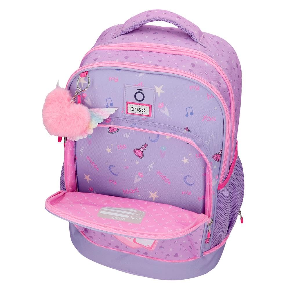 Enso Queen Of Hearts Mochila 2 ruedas Morado 33x44x21 cm Poliéster 30,49L