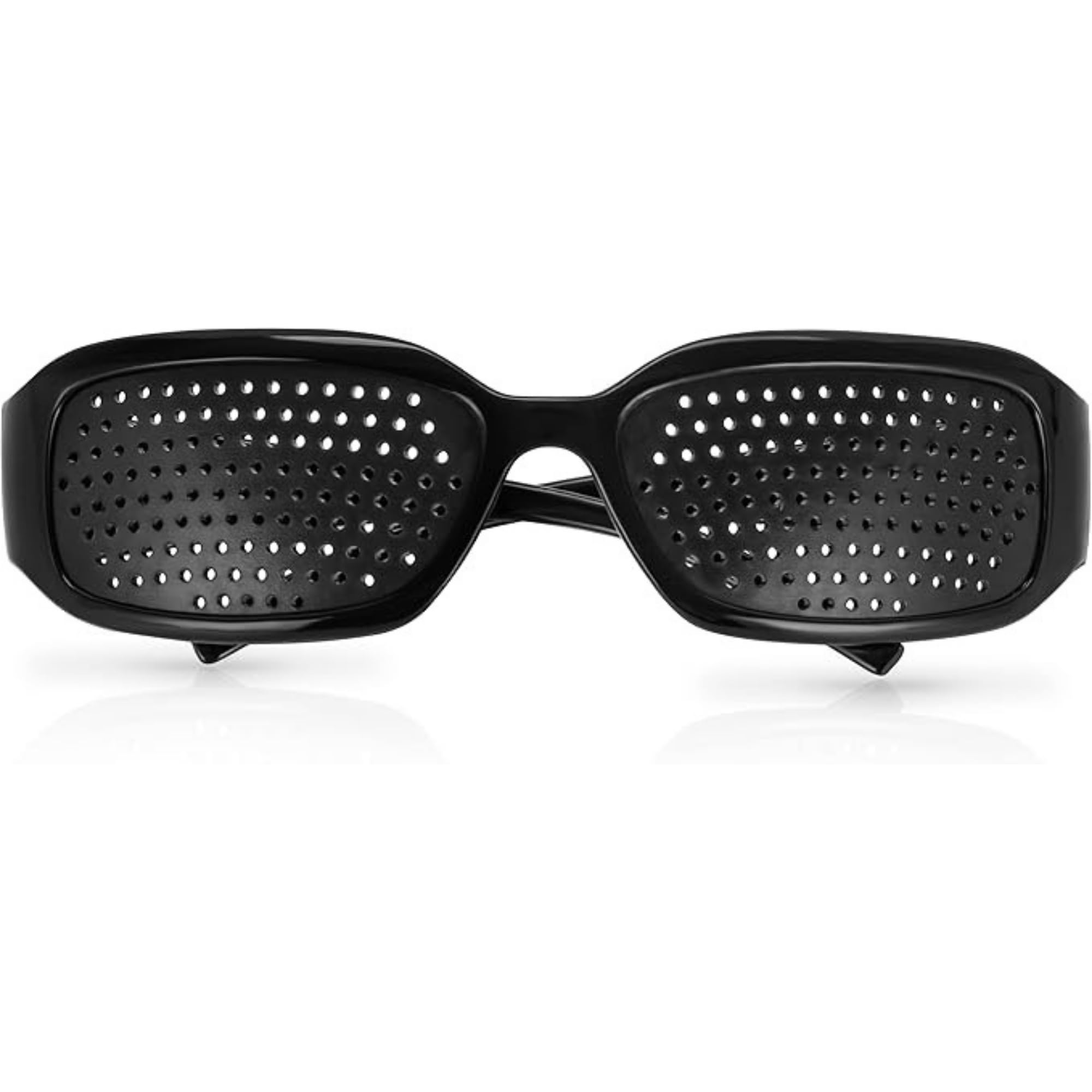 Pinhole Perforated Glasses for Eye Training and Visual Quality Improvement, oval, black