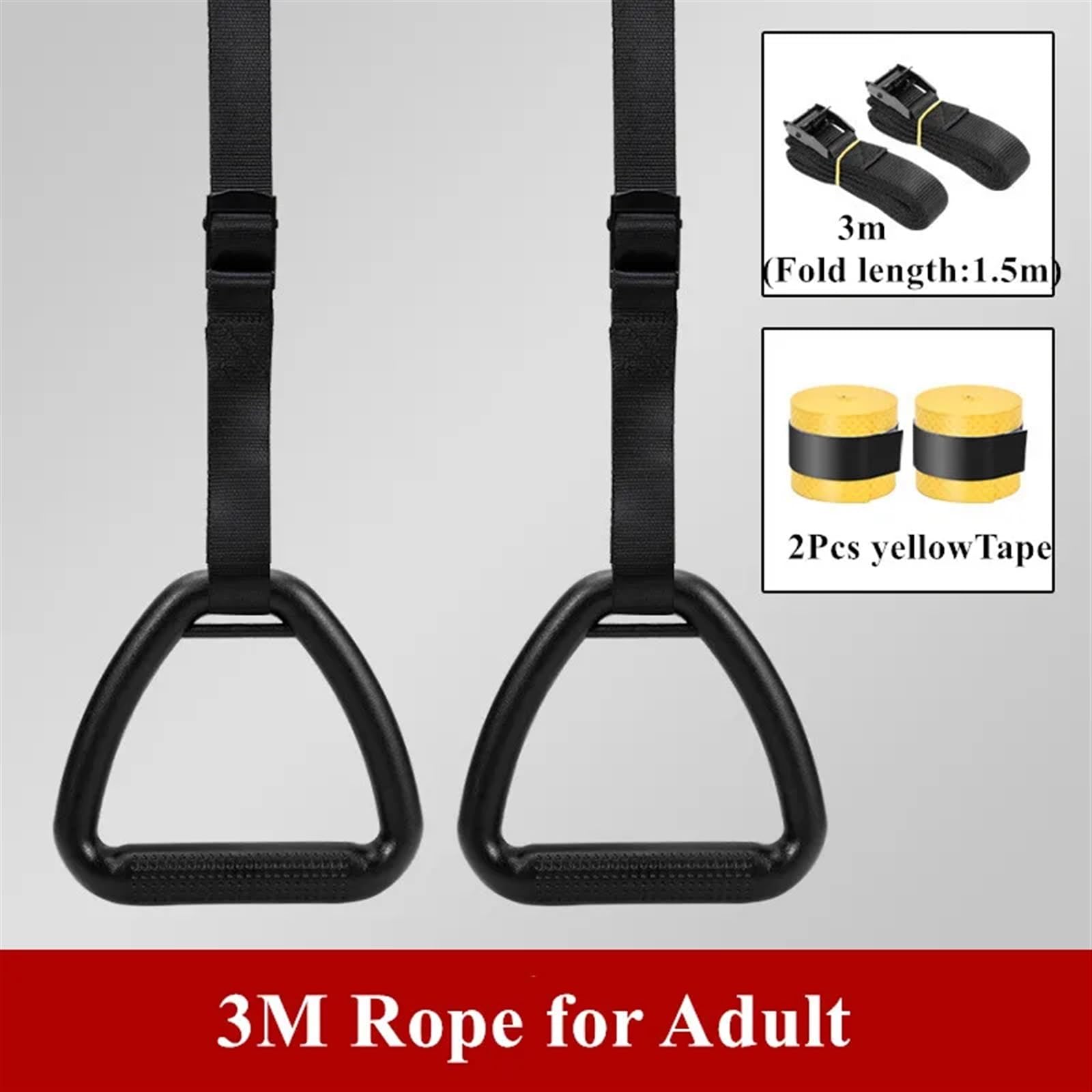 Anelli for Ginnastica, Anelli for trazioni con Cinghie Regolabili for Bambini e Adulti, Attrezzature for l'allenamento della Forza a casa
