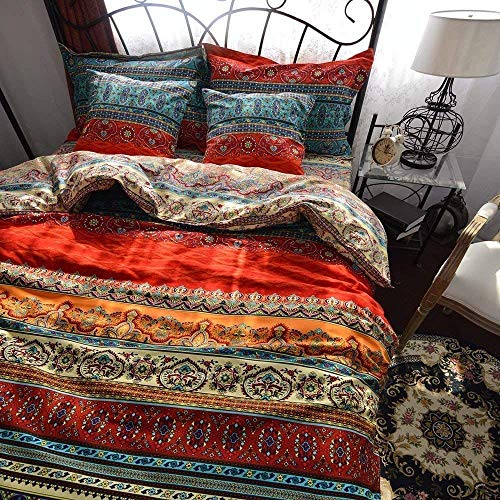 Dodou Boho Style Bedding Set Boho Duvet Cover Set Bohemian Bedding Set 2psc(Twin)