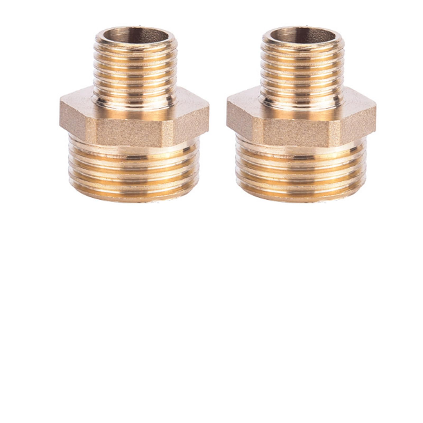 Connecteur de ligne de gaz NPT mâle 3/4 vers 1/2 en laiton pour CVC et hydraulique (Lot de 2)