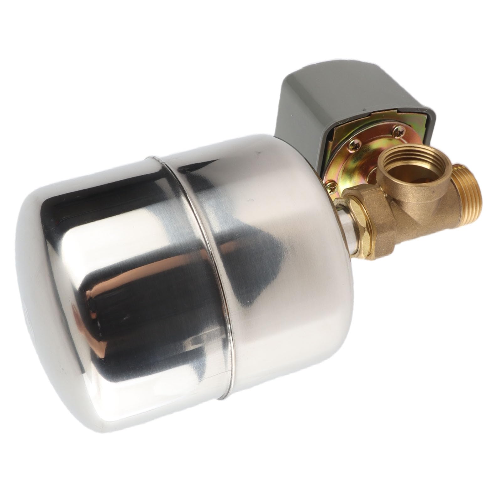 Fockety Controlador automático de la presión de la bomba de agua, kit de interruptor de presión electrónico con tanque de presión de acero inoxidable, válvula de retención de cobre