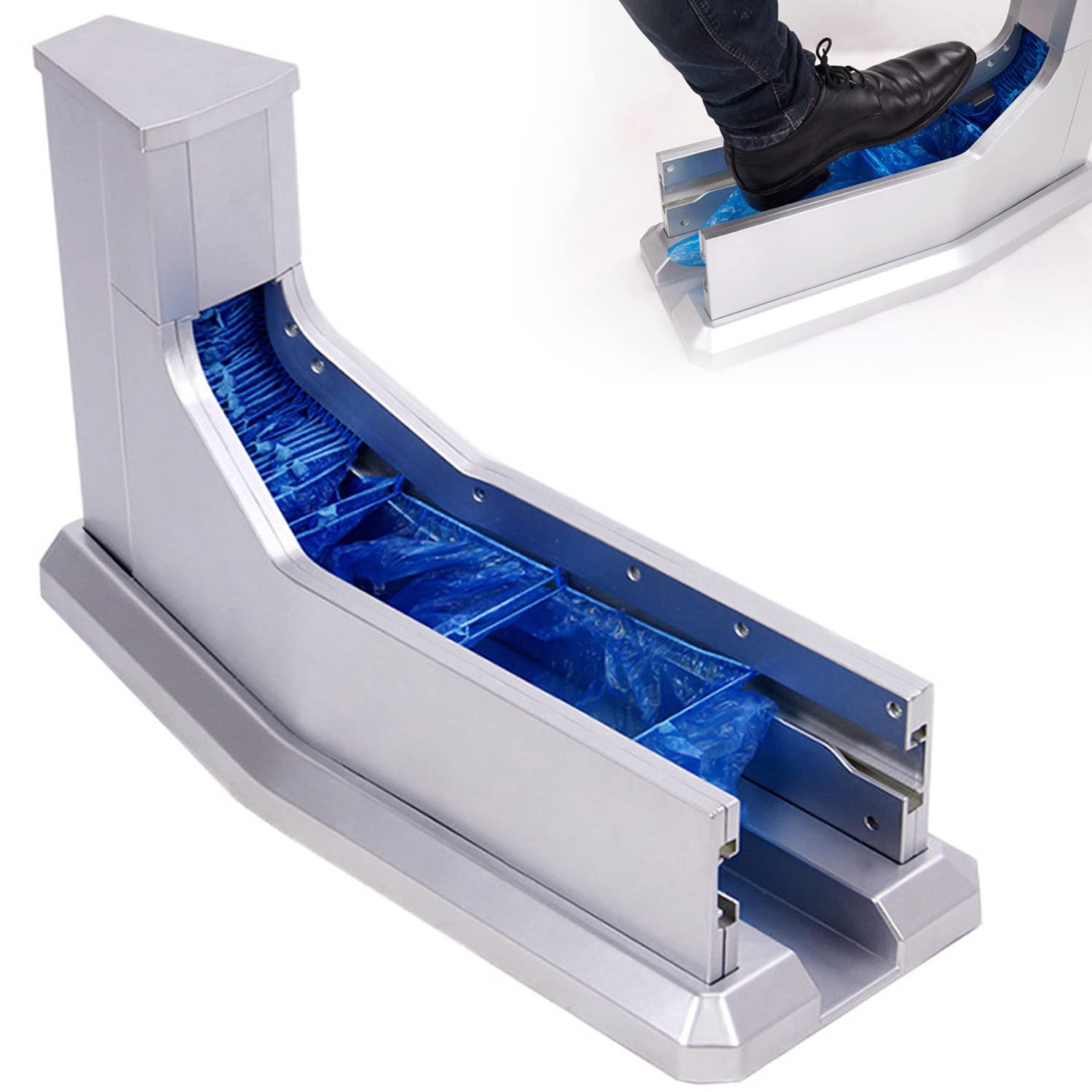 Dispensador Automático De Cubrezapatos,Dispensador de Zapatos Portátil Máquina De Cubierta De Zapato con cubrezapatos desechable 200pcs,para Médicos,Hogar y Oficina