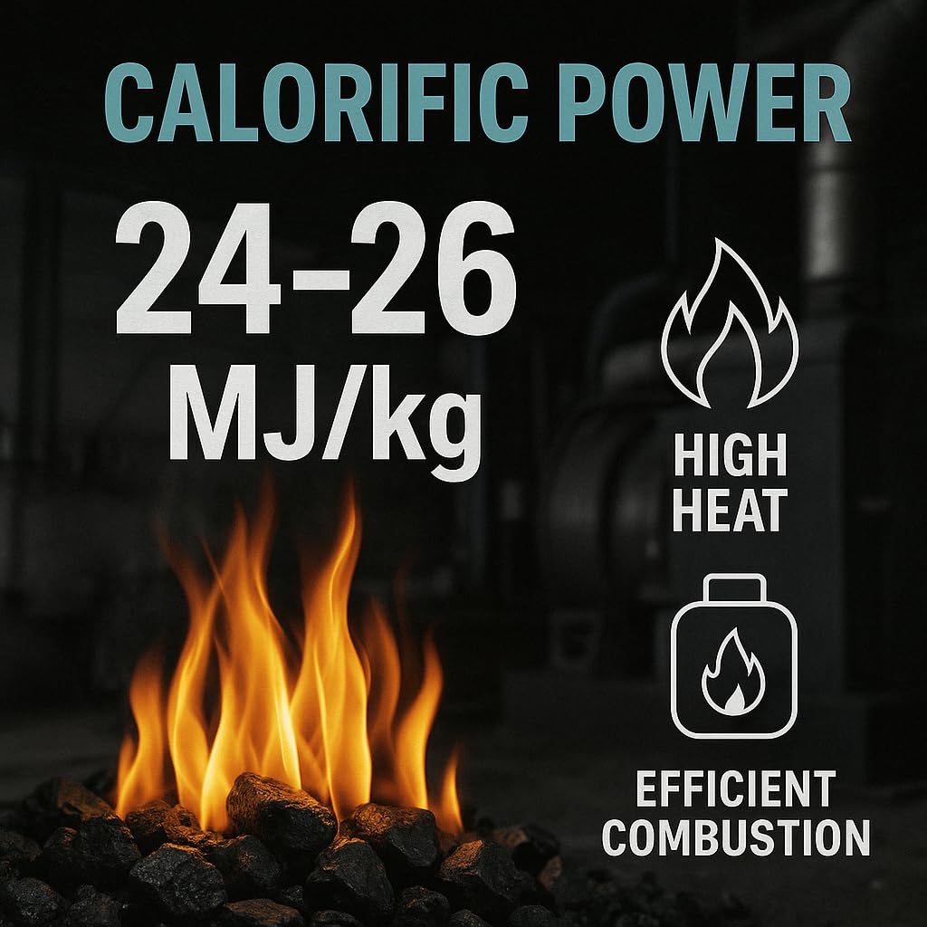 GiDeli Carbón de carbón de 25 kg para horno y estufa de leña – Carbón antracita sin clasificar 5 – 50 mm – Alto poder calorífico 24 – 26 MJ/kg – Big Bag – Carbón calefactor para calefacción