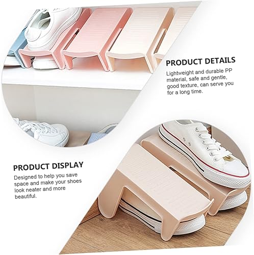 Miniatura 7 de Cabilock 4 bandejas de zapatos de doble capa para zapatos, organizador de zapatos de doble capa, 50% de espacio, ahorro de espacio, zapatero de