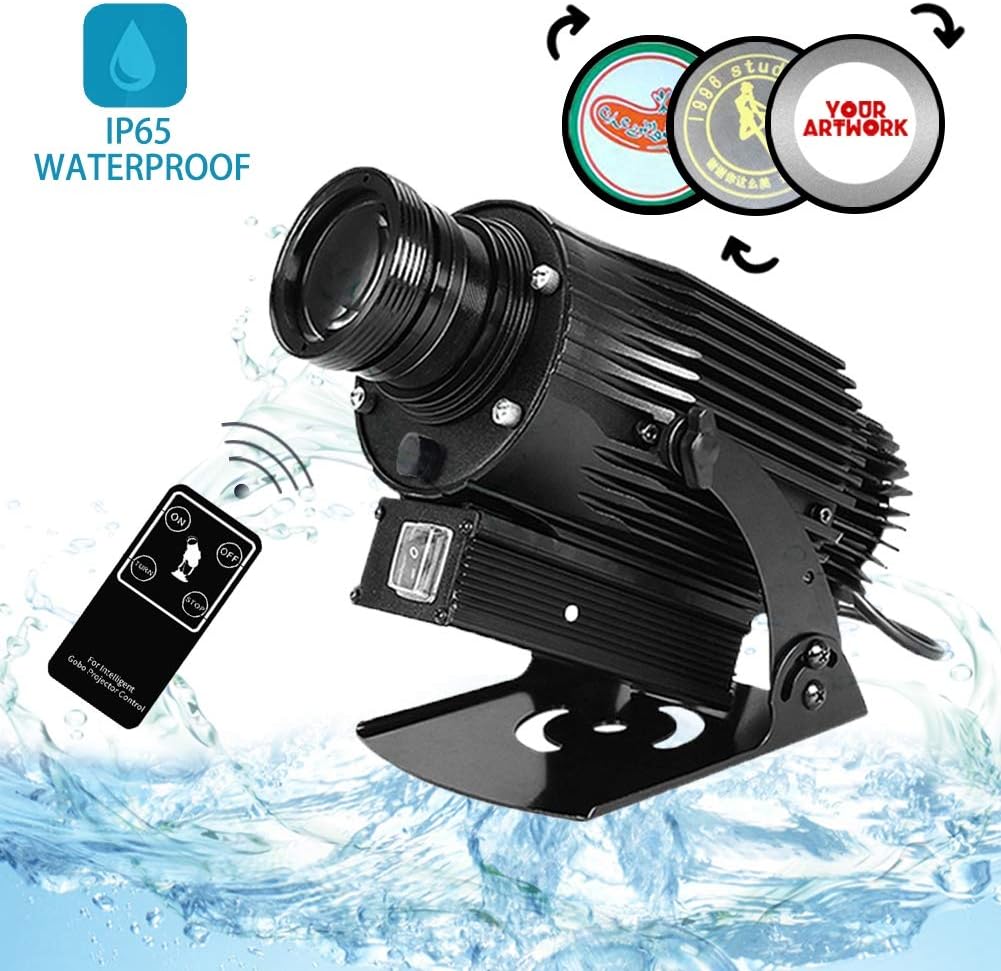 80W LED GOBO Projector Custom Logo Multi-Picture Rotation Outdoor Waterproof Wide Angle Manual Zoom