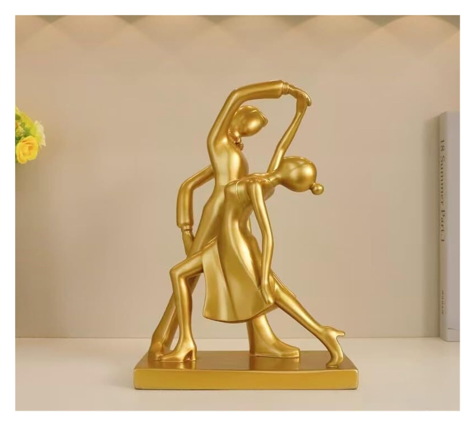 JJJing5 Decor Decorative Nordic Abstract Figure Sculpture 6 Styles To Choose Nightstand Accessories(Golden Hand in Hand Style)