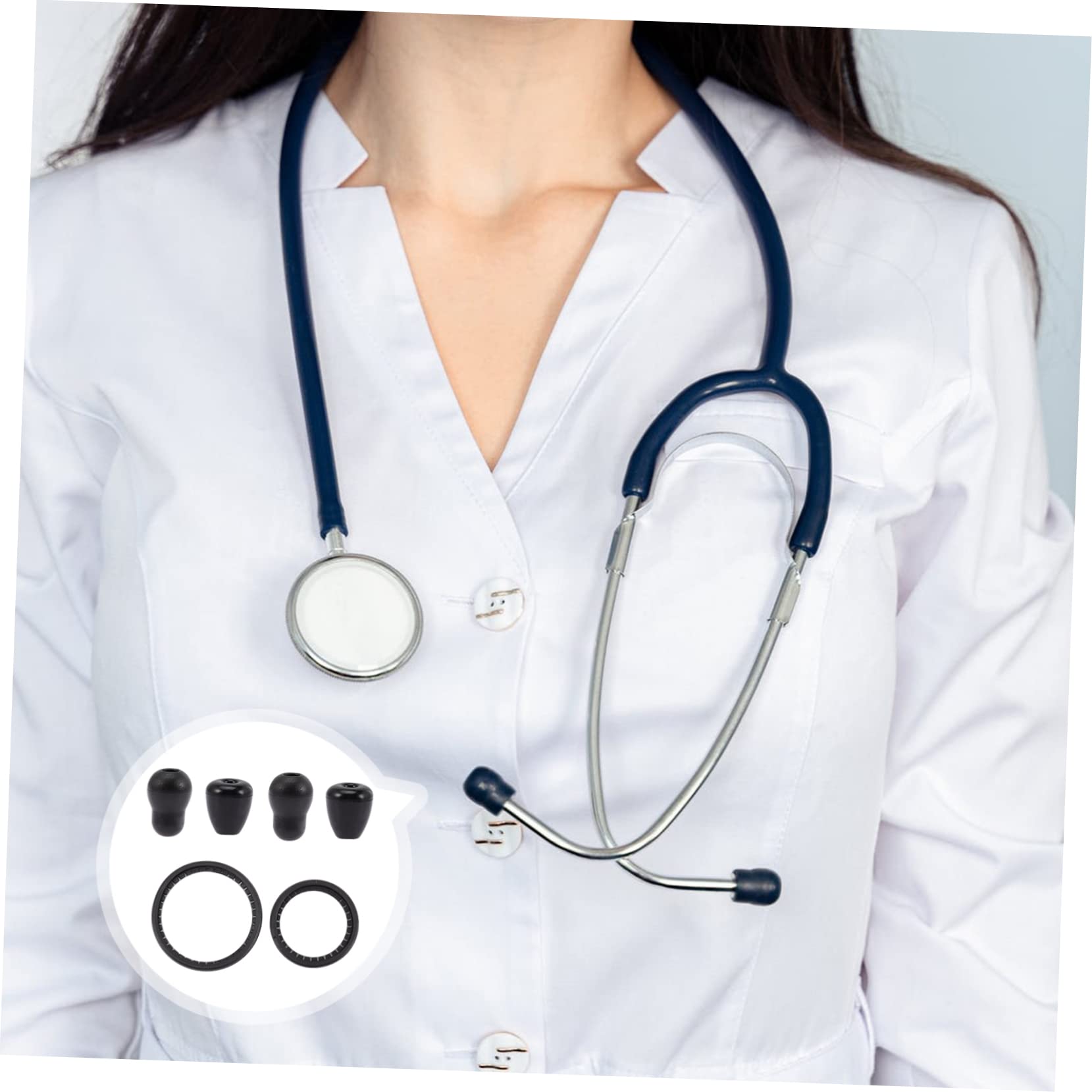 Alipis 4 Set Kit Ricambio per Stetoscopio con Copertura per Auricolari Accessori Medici per Uso Leggeri e Confortevoli Compatibili con Stetoscopi Professionali e Pediatrici
