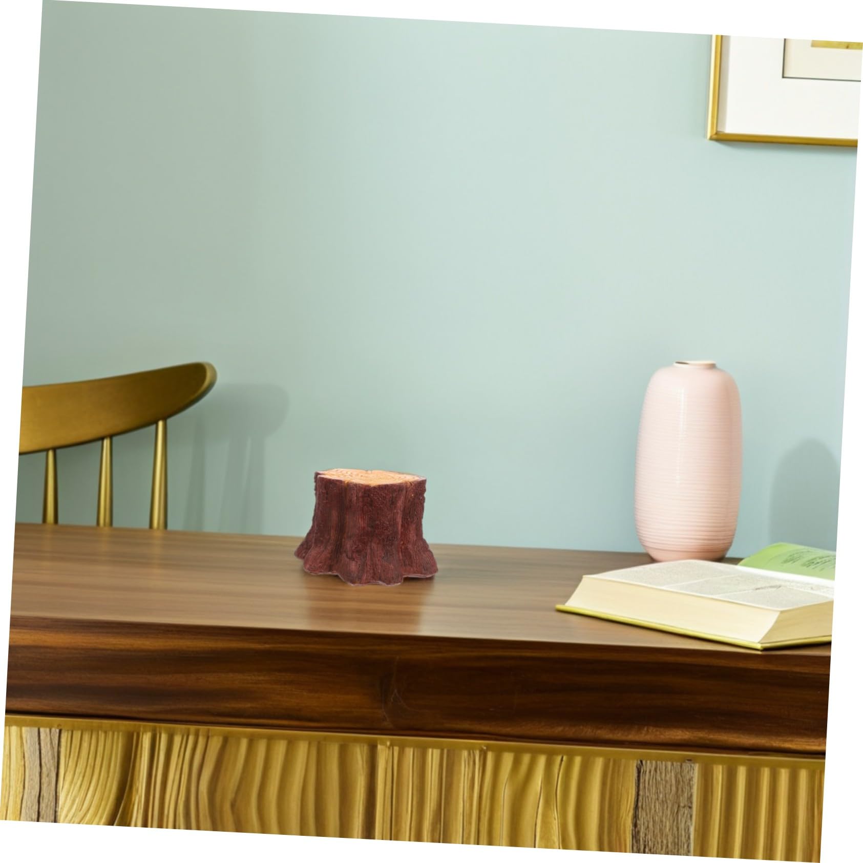 Lampada LED Finta Ceppo Legno con Fiamma Tremolante Luce Notturna USB da Tavolo in Resina Realistica Decorazione Ambientale Naturale e Romantica per Casa e Ufficio Lampada Compatta