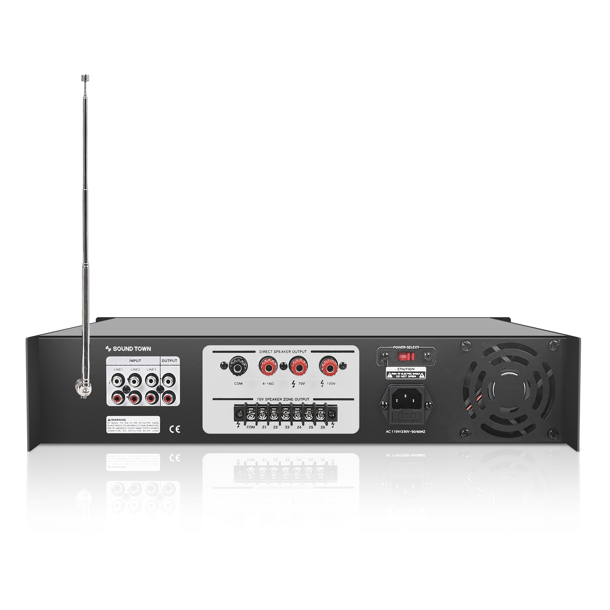 Amazon.com: Sound Town 180W 6-Zone 70V/100V Commercial Power