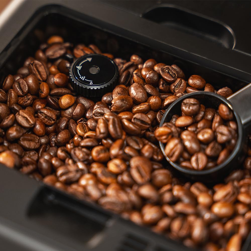 Cecotec Cremmaet Latte Touch Kaffeevollautomat, 19 bar, Thermoblock | 12 Getränke, 4 Profile, Wasser 1,1 l und 400 ml Milch, TFT-Display, konische Mühle, automatische Reinigung, höhenverstellbar