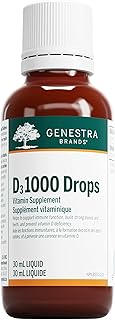 Genestra Brands - D3 1000 IU Drops – Over 1000 Drops Per 30 ml Bottle – Liquid Vegetarian Vitamin D3 Supplement for Kids & Adults 1 Year and Older – Helps Support Immune Function, Build Strong Bones and Teeth, Prevents Vitamin D Deficiency. Non-GMO, Gluten Free, Dairy Free