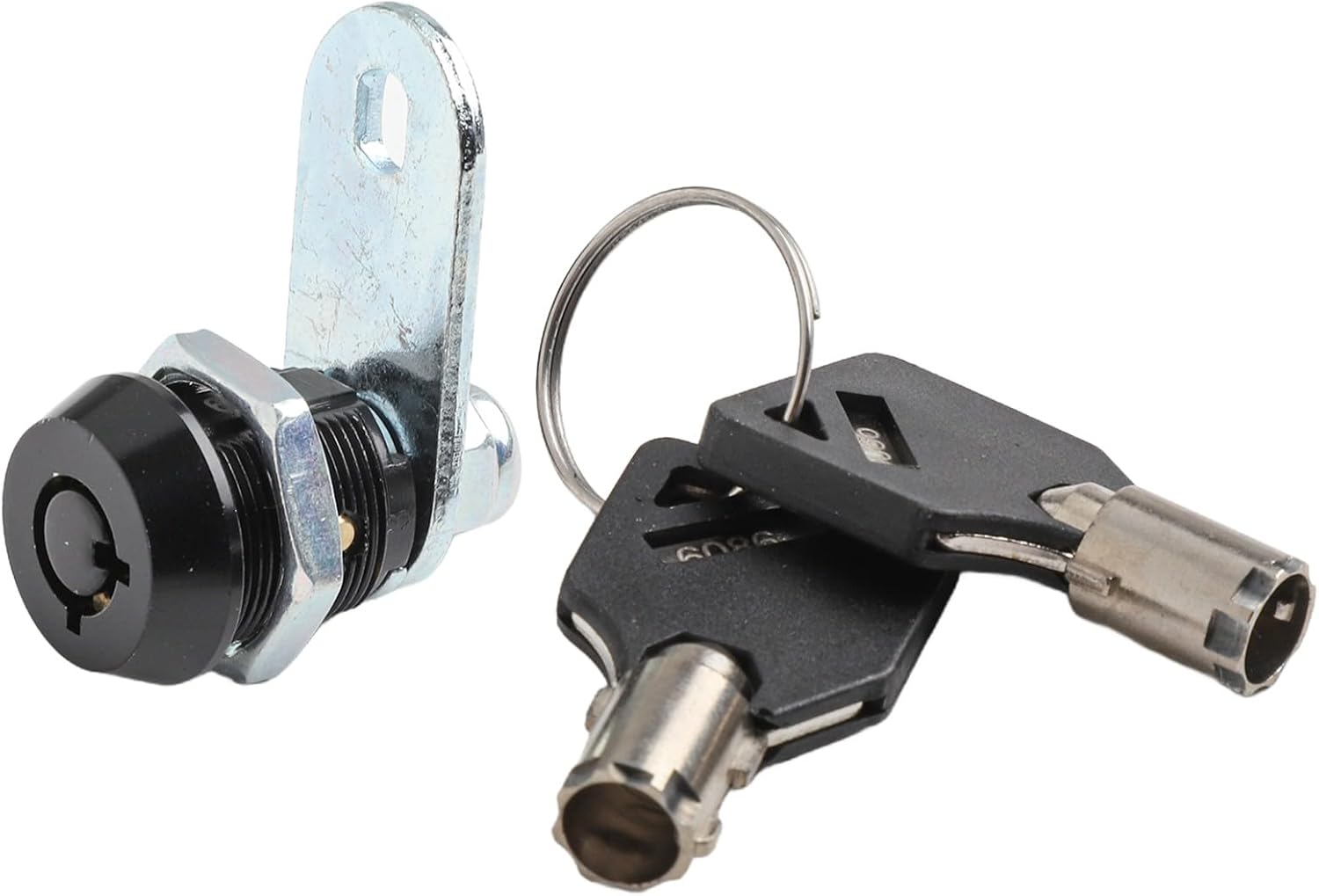 17mm Tubular Cam Lock for Cabinets, Desks, Drawers, Mailboxes and Toolboxes, Zinc Alloy Furniture Lock with 2 Keys, Reversible Stop Cam, 90 Degree Turn