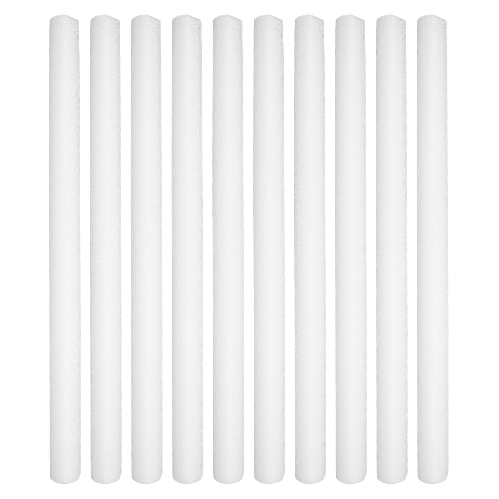 HOODANCOS Foam Cylinders 10pcs Clear Packing Rods White Foam Tubes for Modeling DIY Arts Crafts Supplies
