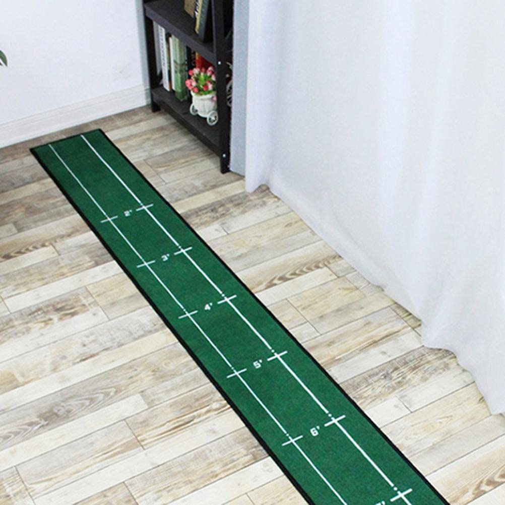 RiToEasysports Putting Green de Golf de 9,2 X 1,0 Pies, Manta de Práctica de Golf, Alfombrilla Verde para Interiores y Exteriores