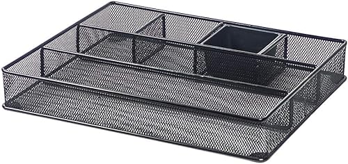 Miniatura 5 de Brenton Studio Metro Mesh - Organizador de cajones grande, 2 716 pulgadas de alto x 15 18 pulgadas de ancho x 11 910 pulgadas de profundidad, color