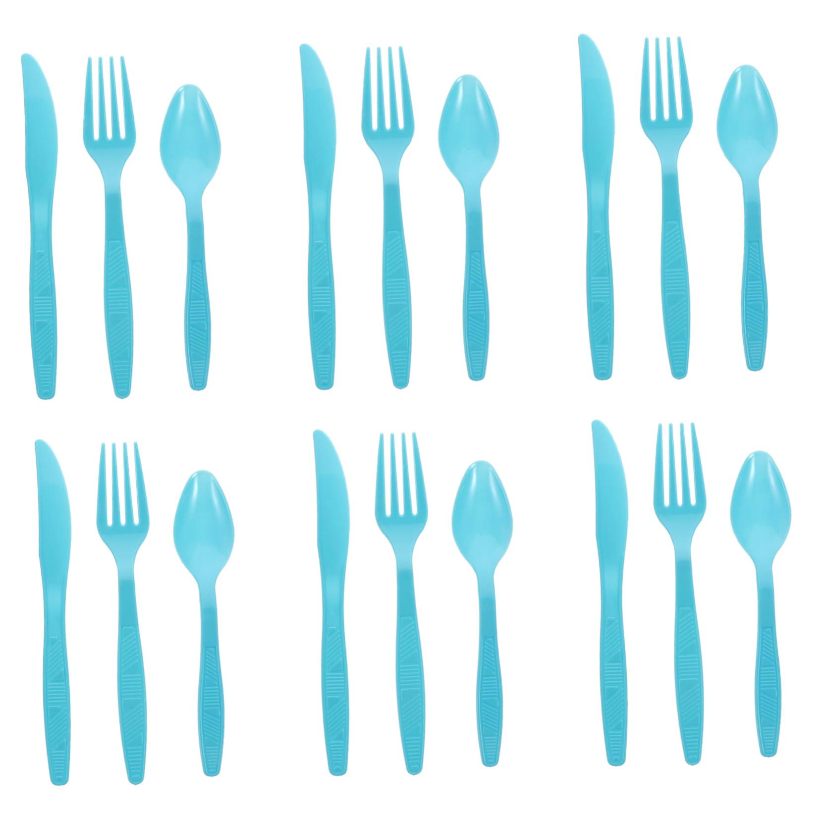 NOLITOY Birthday Party Supply 16-piece Disposable Cutlery Set Plastic Non-bendable Non-tear Non-breakable Quick Easy Party Dec