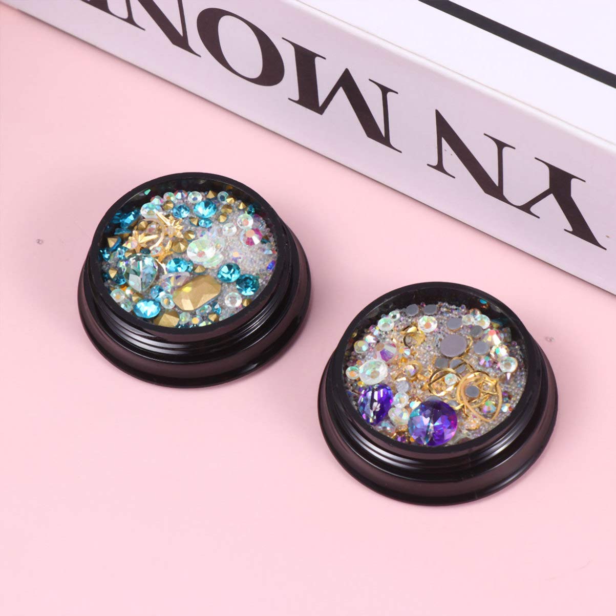 FRCOLOR Decorazioni Per Unghie Nail Art Con e Rhinestones Per Unghie e Artificiali e
