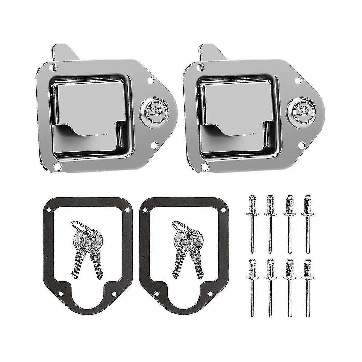 Joyhappst Image Color Truck Tool Box Latch Replacement Stainless Steel Toolbox Paddle Lock Replacement Handle With Keys F