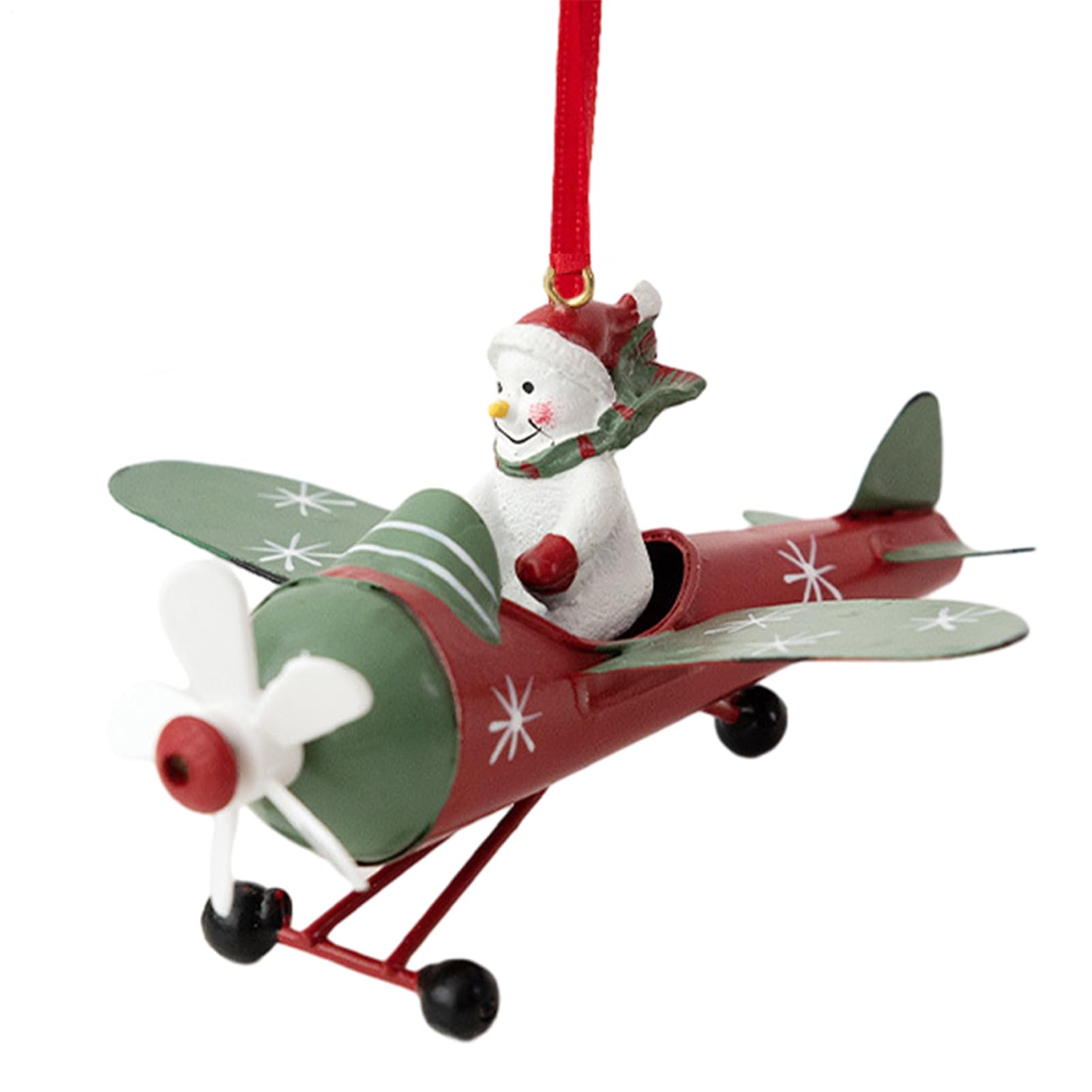 Père Noël avec avion et bonhomme de neige pour émerveiller les enfants à Noël