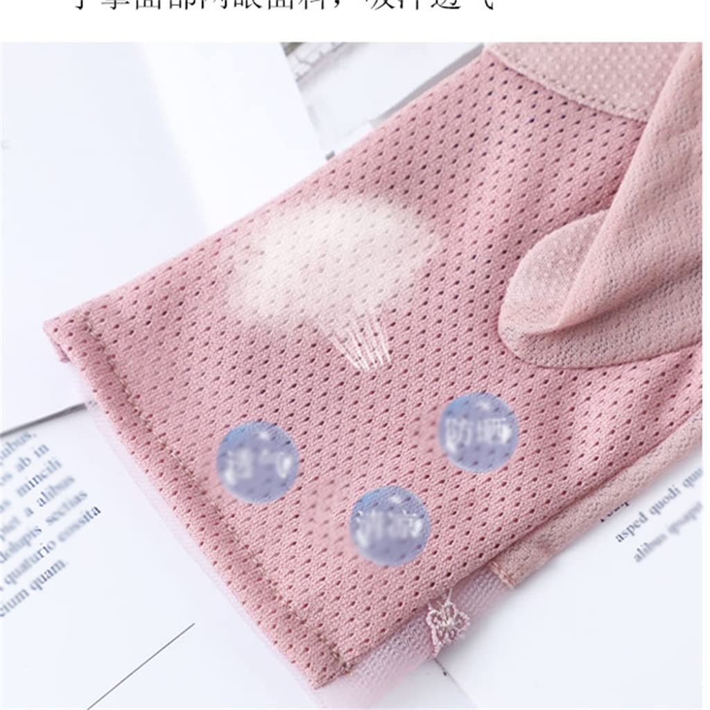 Gloves Women's Lace Thin Section Driving Touch Screen Ice Silk Gloves Elastic Riding Tram