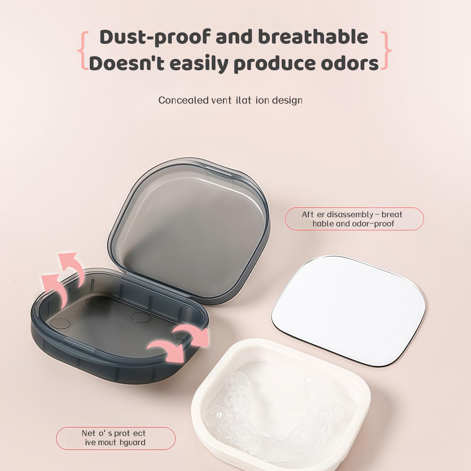 2er Set Zahnschienenbox Aligner-Box mit Entferner-Kit Chewies Reinigungsbürste für Invisalign Retainer Prothese Mundschutz Zubehör