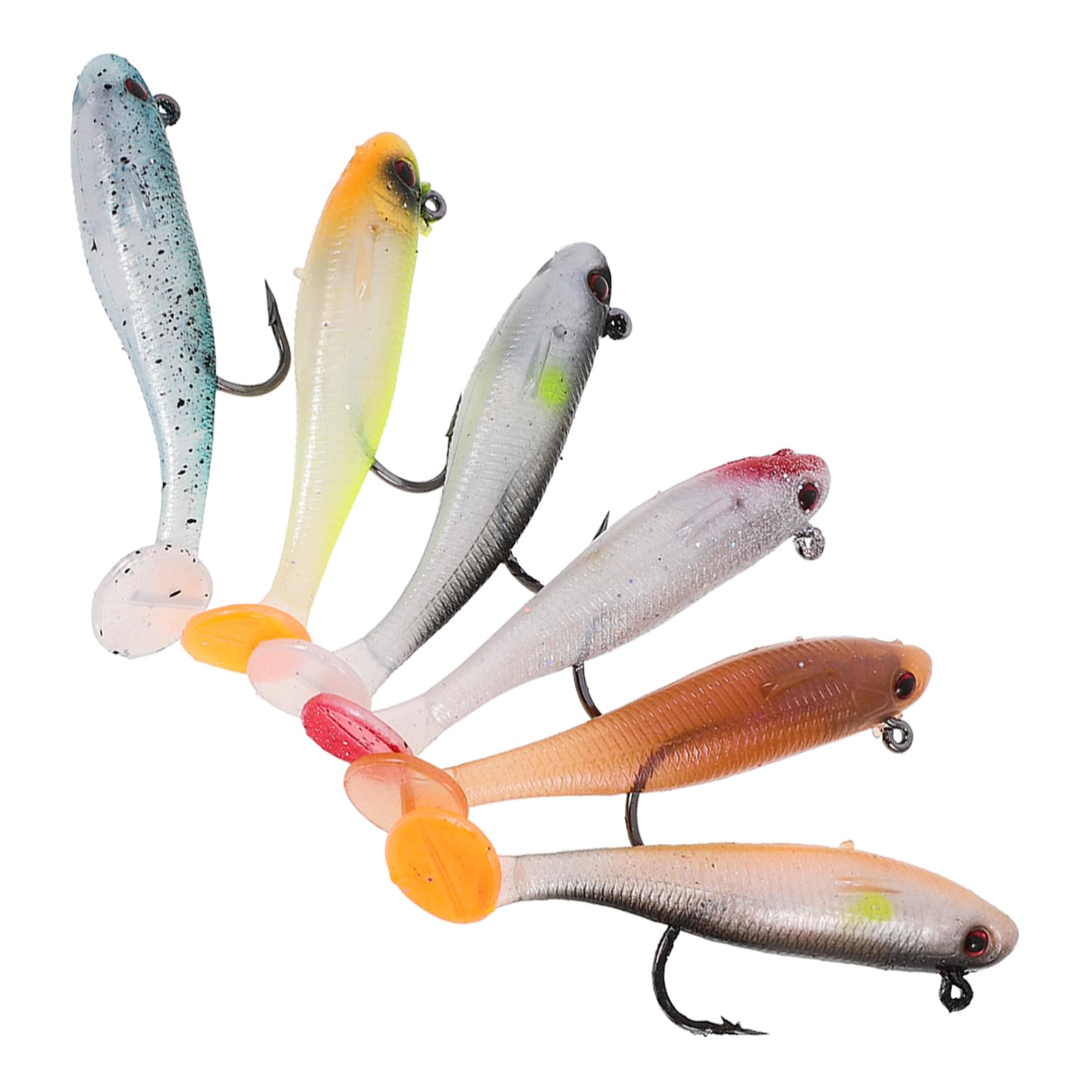 Hemobllo 12piezas Señuelos De Pesca Reutilizables Artificial Brillantes para De para Ríos Lagos y Arroyos