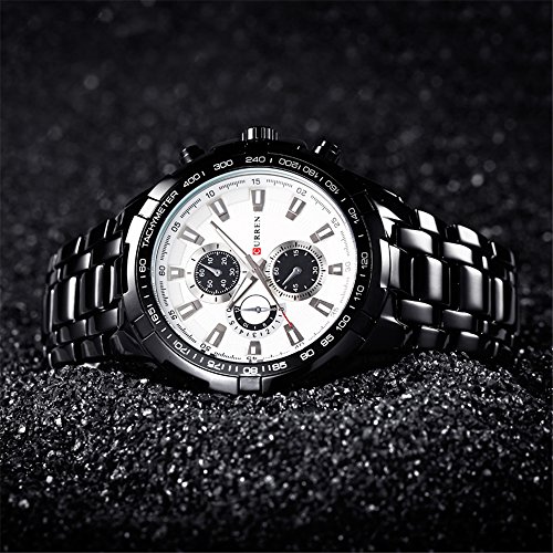 Image of CURREN Watches Men,Sports Waterproof Stainless Steel Quartz Wrist Watch for Men and Boys