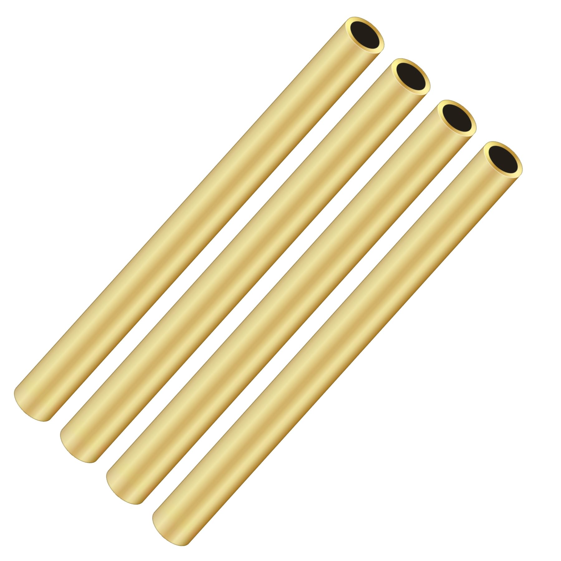 Imeistek Brass Tube,8Mm Od X 1Mm Wall Thickness 200Mm Length Metal Seamless Straight Pipe Tubing For Diy Crafts (4Pcs)