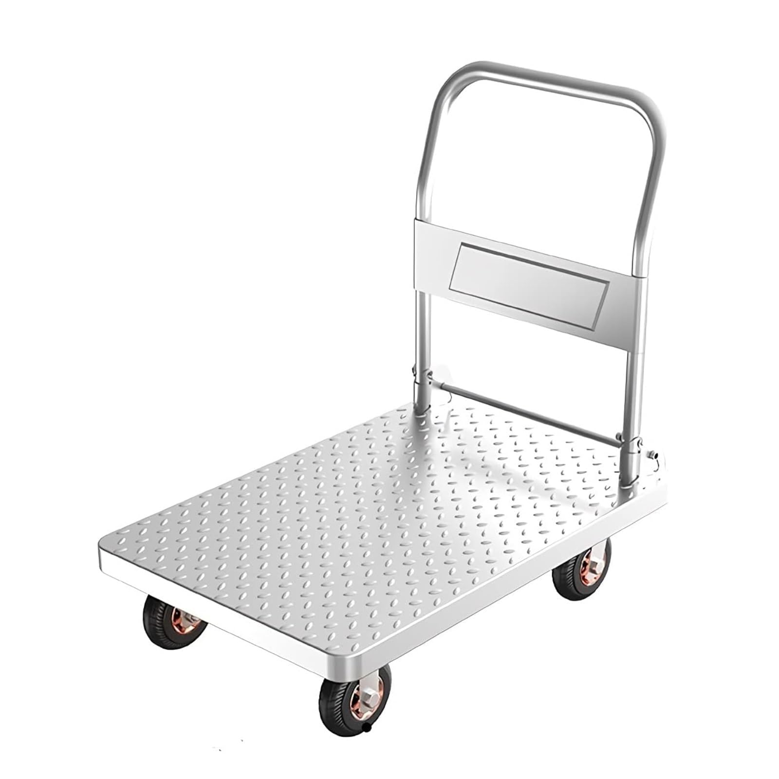 Carrello a spinta for carichi pesanti con piattaforma, carrello pieghevole con ruote girevoli e pianale ribassato for garage e magazzino. carrello