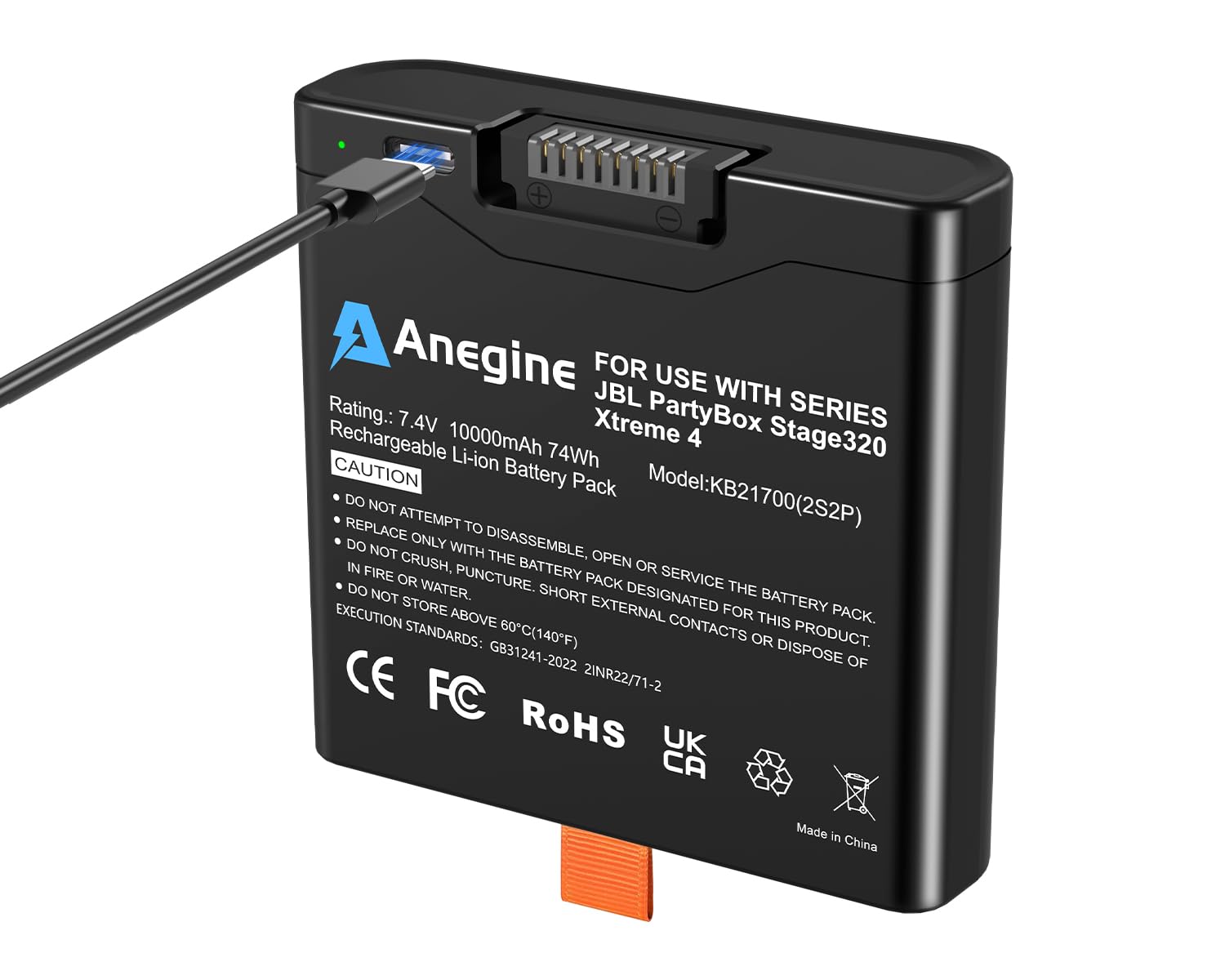 anegine Battery 400 for JBL 10000mAh Compatible with JBL PartyBox Stage 320 and Xtreme 4 Portable Speaker (1 Pack)