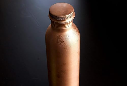 Miniatura 9 de Kosdeg - Botella de agua de cobre 34 onzas  1 litro un recipiente de cobre puro ayurvédico hecho a mano a prueba de fugas para beber Bebe más agua